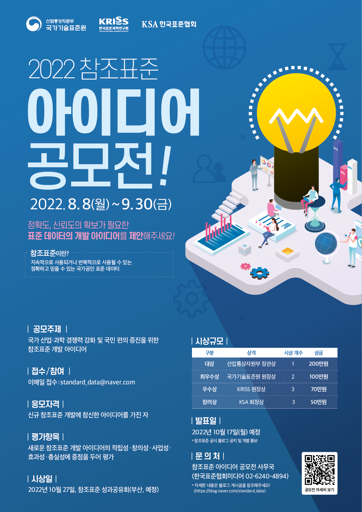 2022 참조표준 아이디어 공모전 포스터