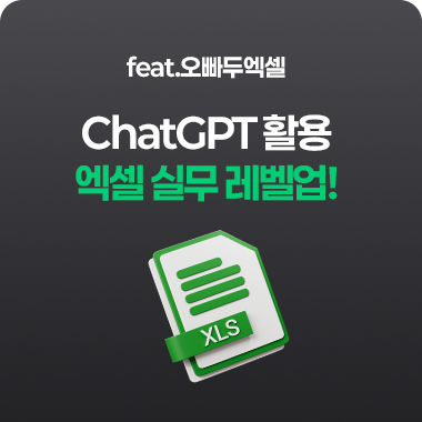 chatGPT활용 엑셀 실무 레벨업(feat.오빠두엑셀) 대표이미지
